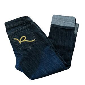 Vintage Rocawear Women’s Size 3 Hannah Skinny Leg Embroidered Denim Jeans 28x23